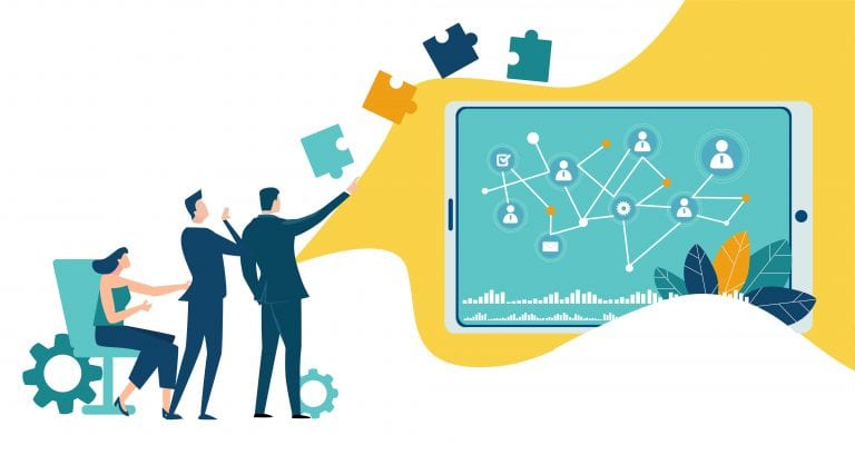 illustration of a business report discussion